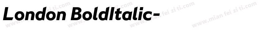 London BoldItalic字体转换